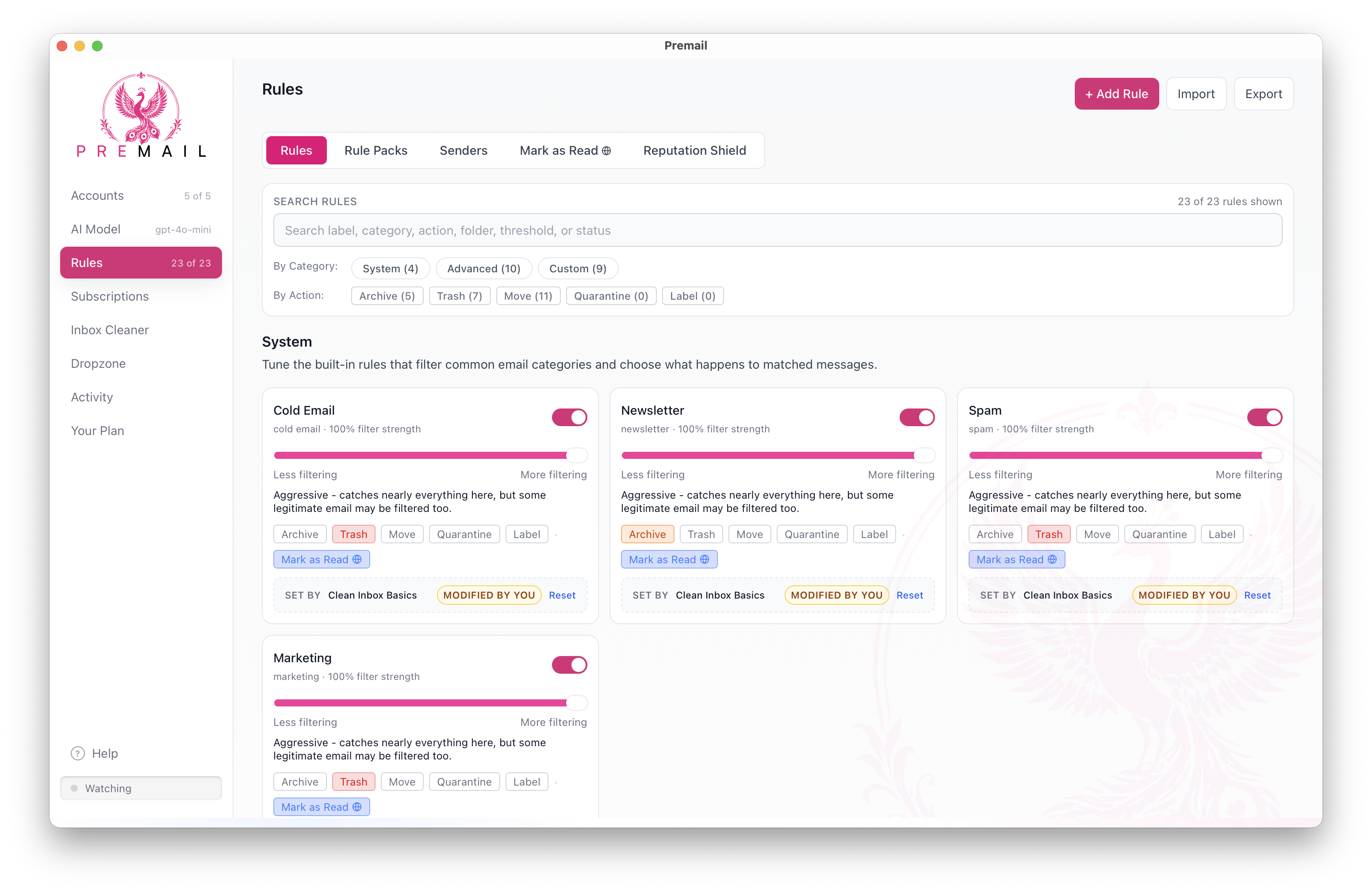 Premail, privacy-first email filtering desktop app